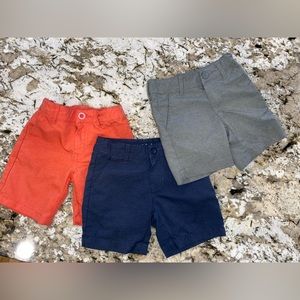 Cat and Jack 4T adjustable waist dri-fit chino shorts (set of 3)